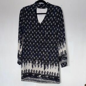 Wayf Elegant Blue and Black Dress